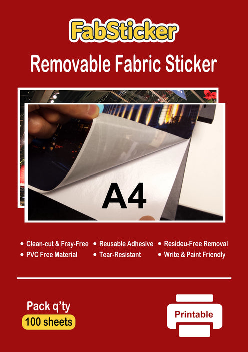 RTL43 (A4) <br> FabSticker Removable Self adhesive Fabric A4